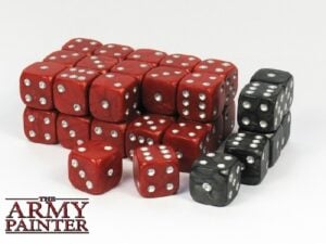 Army Painter Wargaming Dice Black with Red