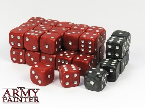 Army Painter Wargaming Dice Black with Red Army Painter Wargaming Dice Black with Red