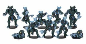 DreadBall Xtreme 24 Translucent Blue and Yellow Hex Bases