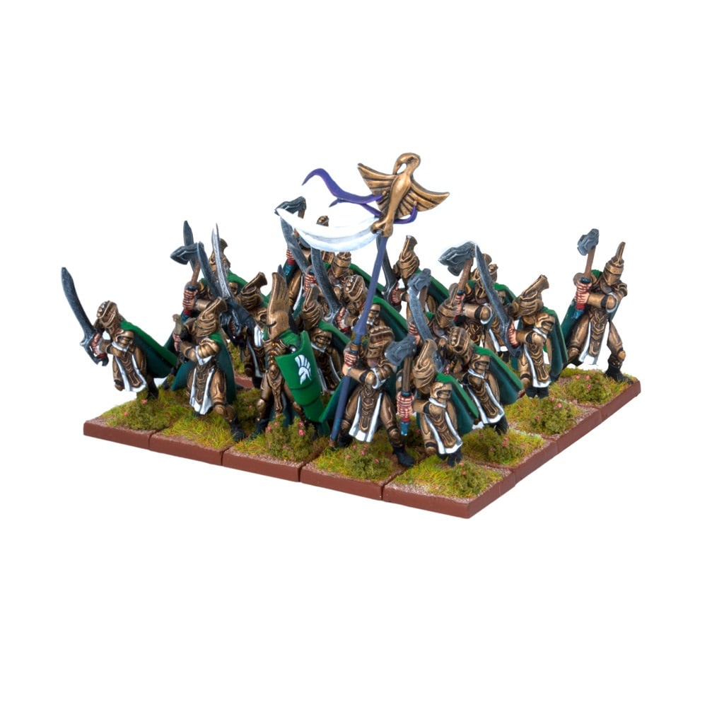 Kings of War 10 Elf palace guard troop unboxed Mantic games Warhammer regiment 