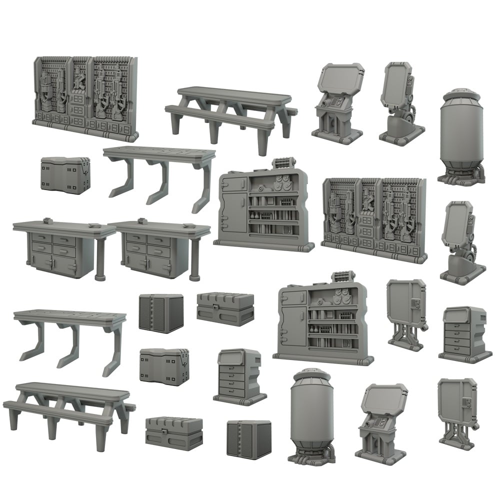 Mantic Games Terrain Crate Sci-Fi Terrain Set of parts #1 