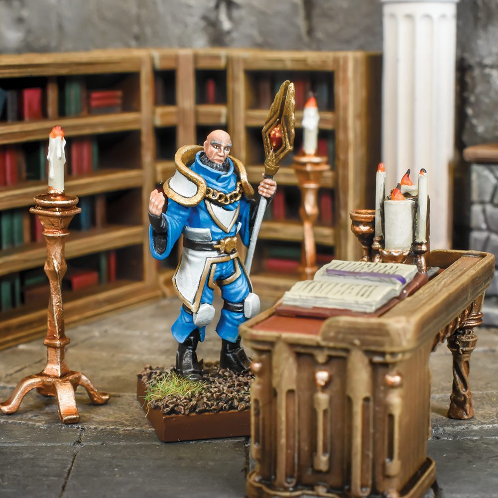 Basilean War Priest with Staff Colour Shot
