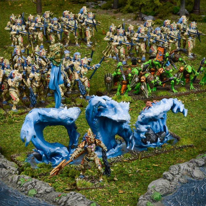 Mantic Games Kings Of War - Trident Realm Knucker MGKWR406, Kit Modello In PVC Non Assemblato, Base 50mm