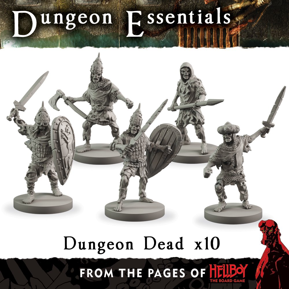 Dungeon Essentials Dead Skeleton 4 D&D DND Single Minis Undead Hellboy
