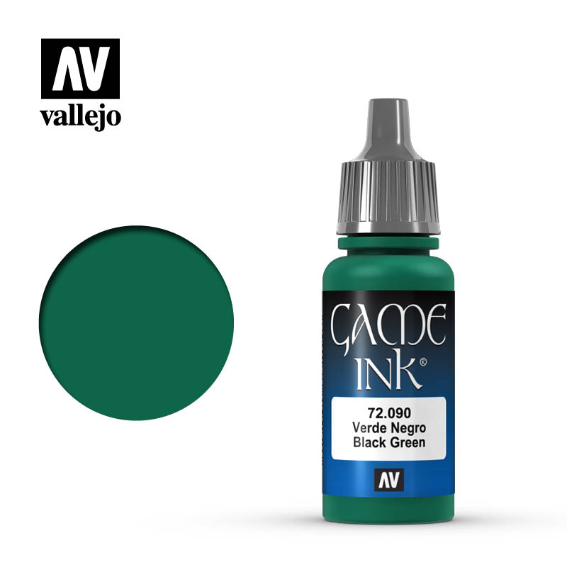 Vallejo Game Ink Inky Black Green Vallejo Game Ink Inky Black Green