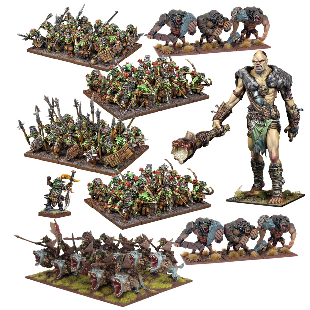 5 on Plastic Frame Mantic Games Kings of War Goblins Goblin Spitters with Bows 