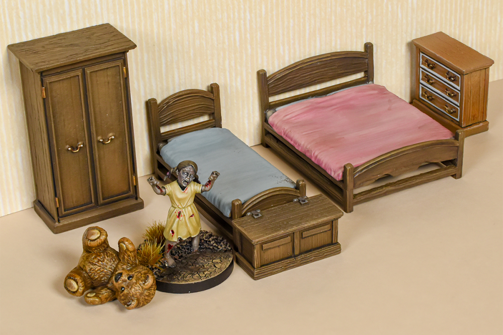 GRAND LIT /TWO PLACE BED/DECOR /SCENERY/ MANTIC TERRAIN CRATE M119 