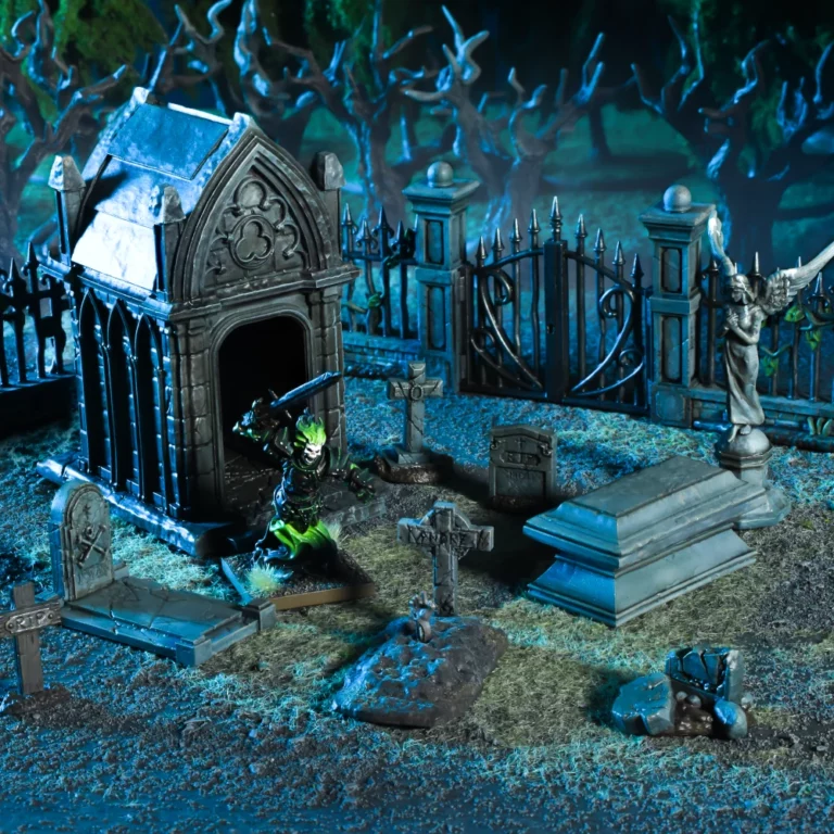 fantasy gothic graveyard miniatures pvc terrain 28mm