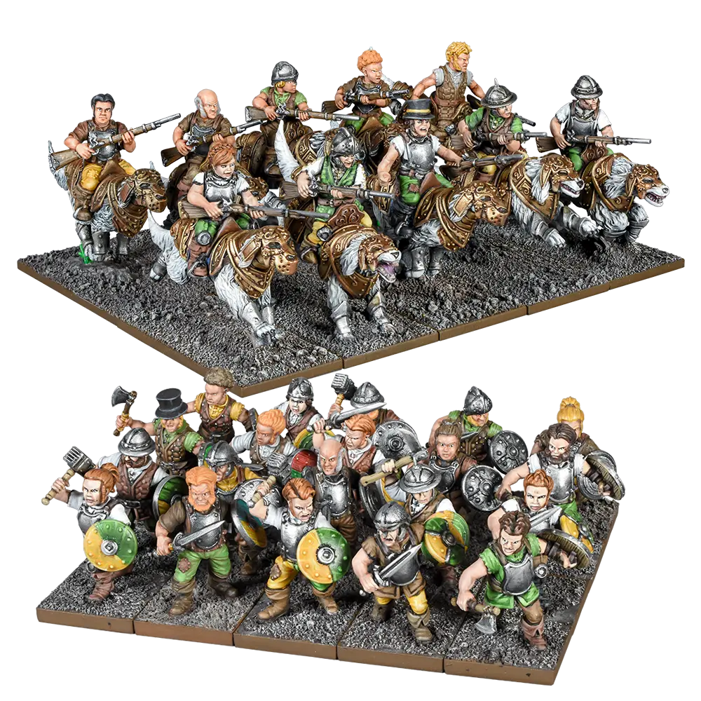 Halfling Braves / Rifles / Spearspikes & Wild Lancers Battlegroup