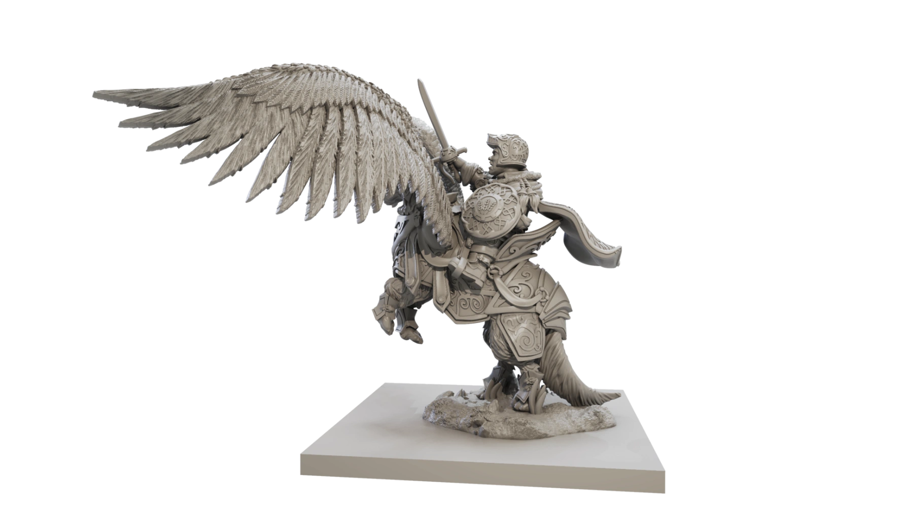 Halfling General on Winged Aralez Left