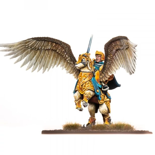 Halfling Muster Captain on Winged Aralez