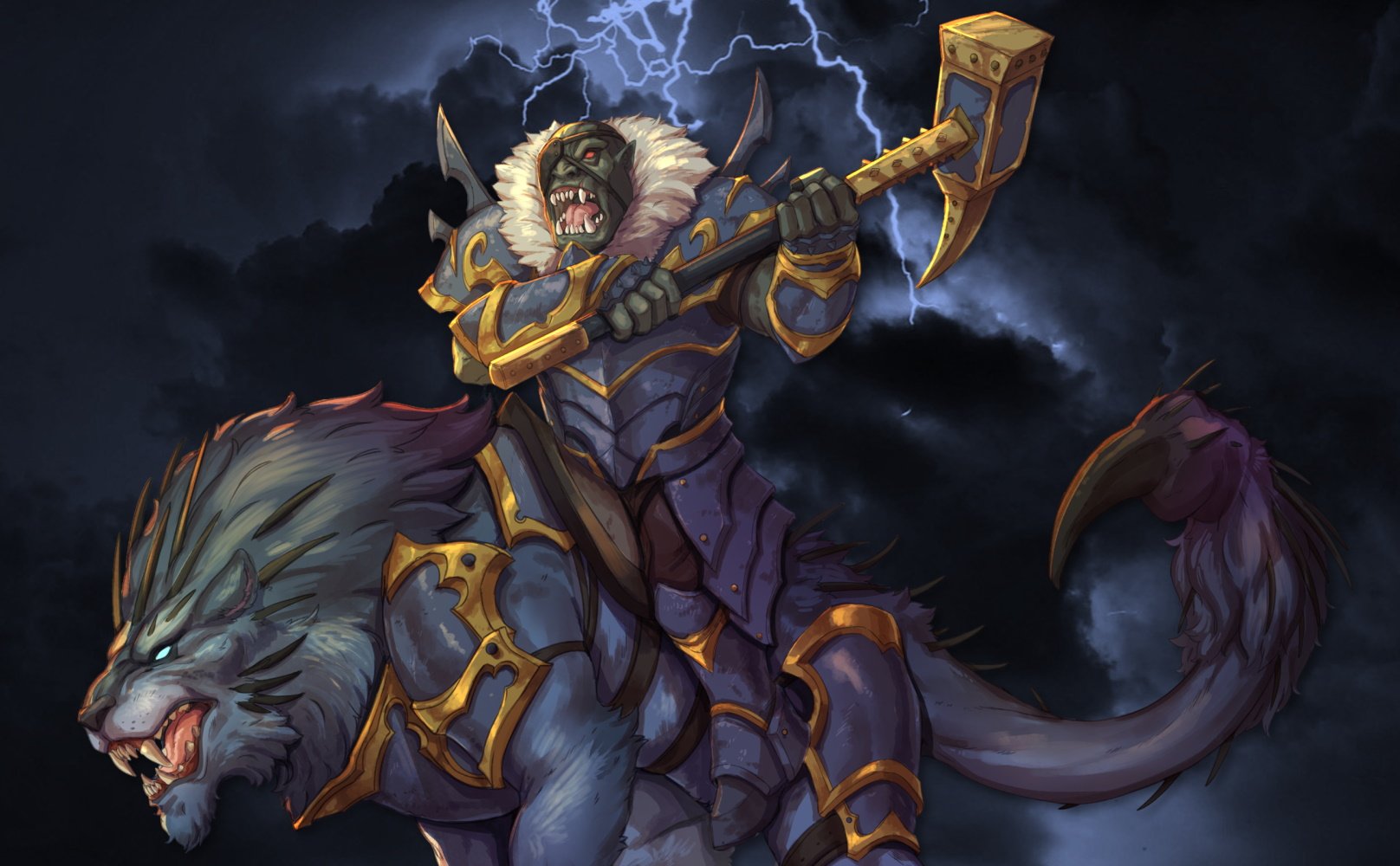 riftforged orc on manticore art