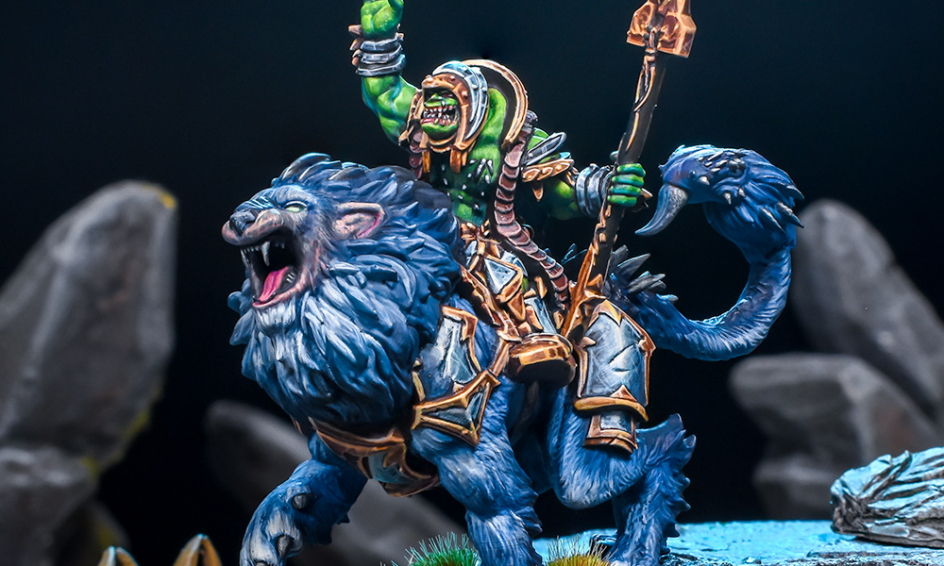 岸本ウラチ　シリケンイモリ Riftforged Orc Stormcaller on Manticore - Mantic Games