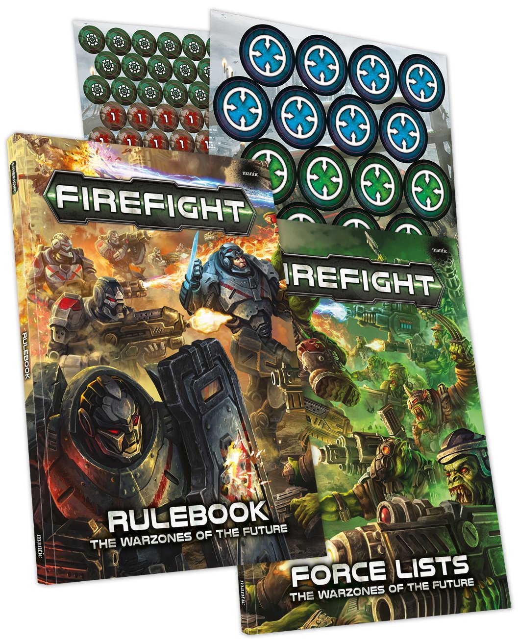 Firefight Rulebooks and counters
