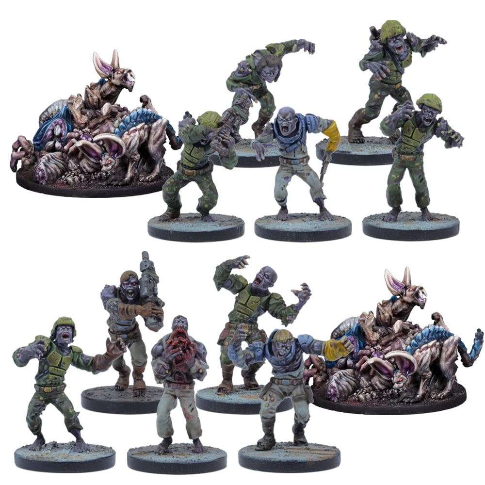 Post-Apocalyptic Plague Zombies Mantic Games Deadzone on Plastic Frame 5 