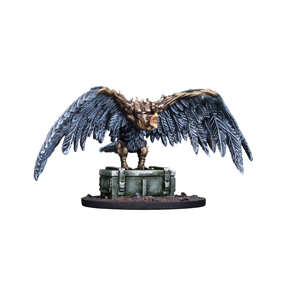 Plague murderbird perched Plague murderbird perched