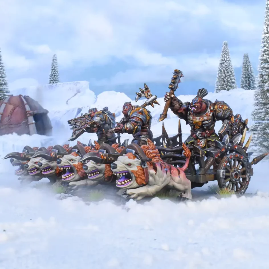 Ogre Warrior / Boomer Chariots Regiment - Mantic Games