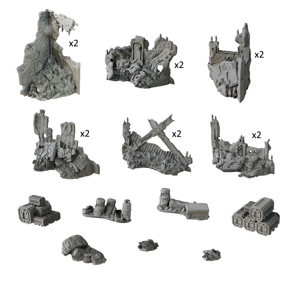 Sci-Fi Terrain: Deadzone Ruins Gallery Image 1 Sci-Fi Terrain: Deadzone Ruins Gallery Image 1