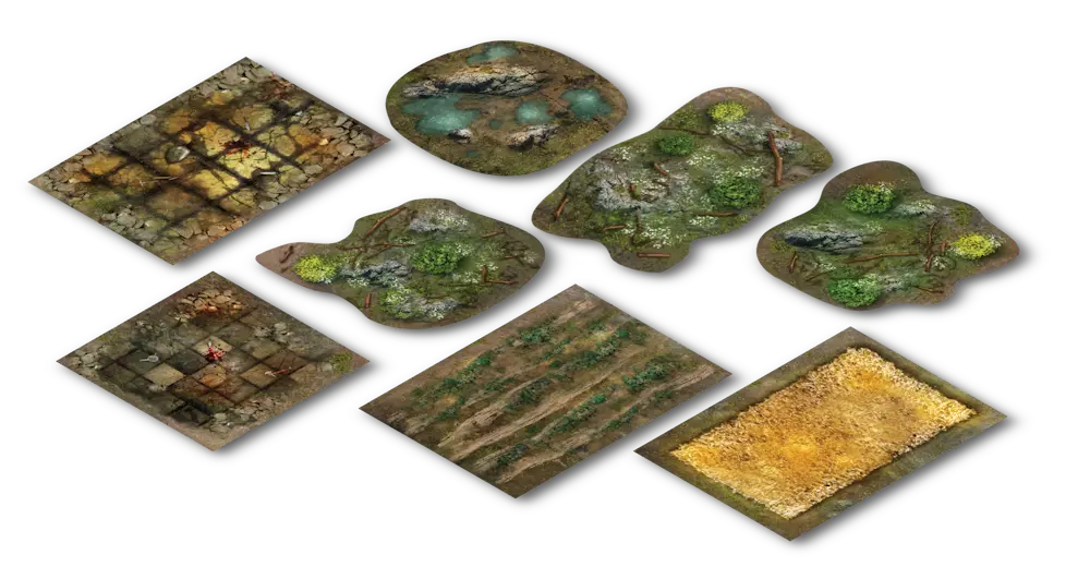 Fantasy Gaming – Neoprene Terrain Templates x8