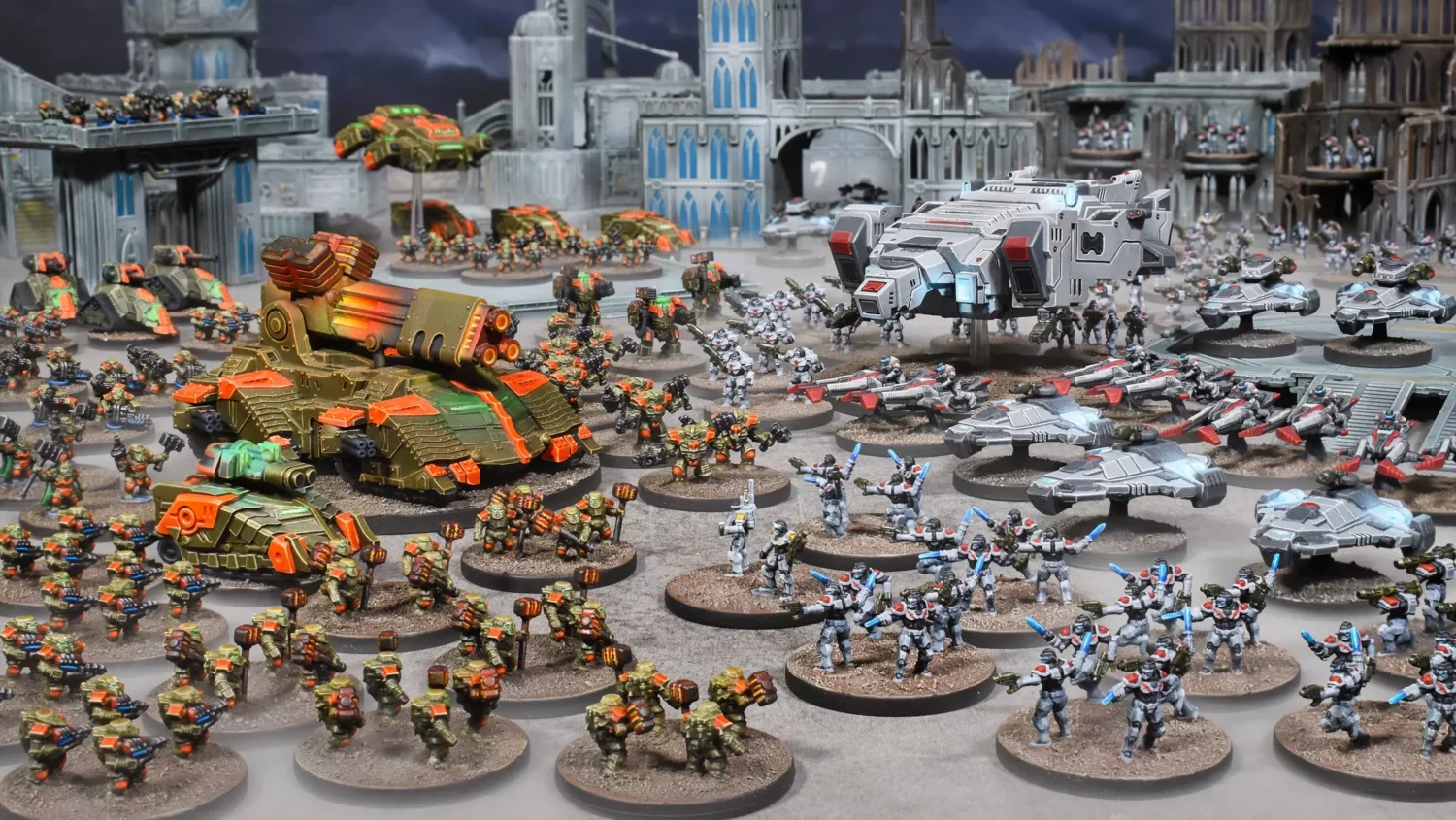 epic warpath student photography enforcers vs forge fathers city ruins battle colour shot uncropped
