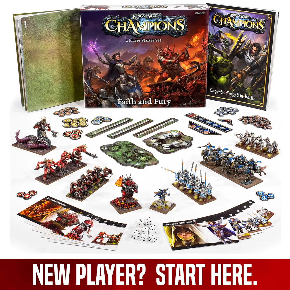 Kings of War Champions: Faith and Fury 2 Player Starter Set (v1.1)
