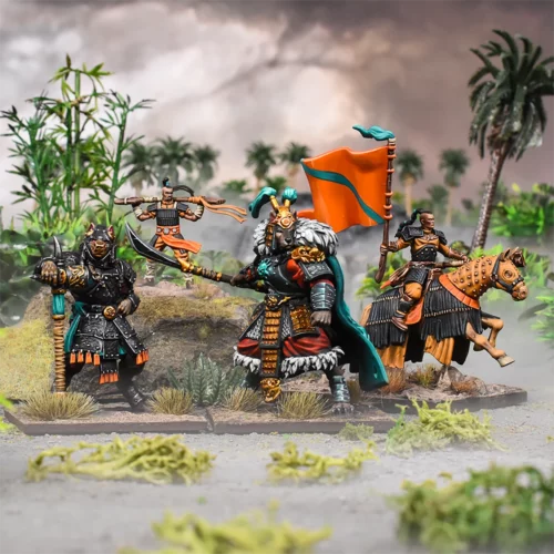 kings of war xirkaali hero pack matriarch beastmaster yan lieutenant siegemaster colour shot square Colour Shot