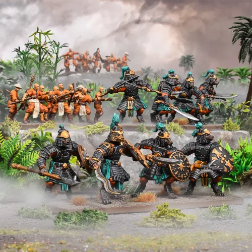 kings of war xirkaali warrior battle group spear wardens yan auxiliaries chakrams colour shot square Colour Shot