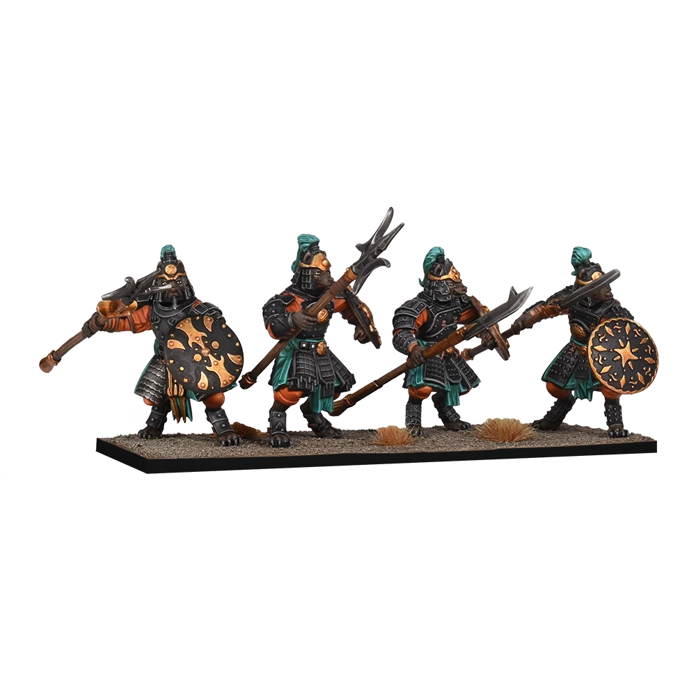 kings of war xirkaali warrior pack or spearwardens front facing