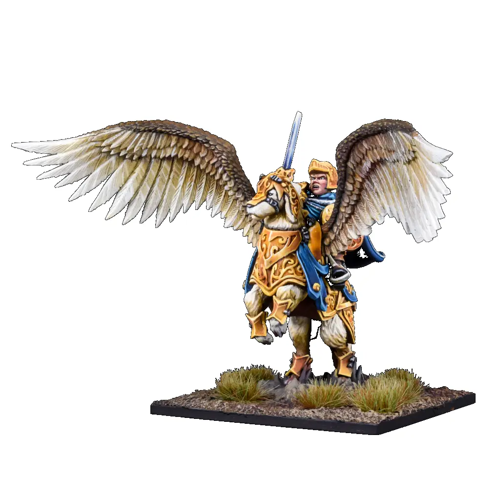Halfling Muster Captain on Winged Aralez