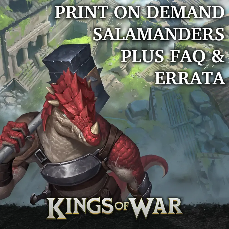 Kings of War News: Salamanders POD Releases Plus FAQ & Errata Featured Image