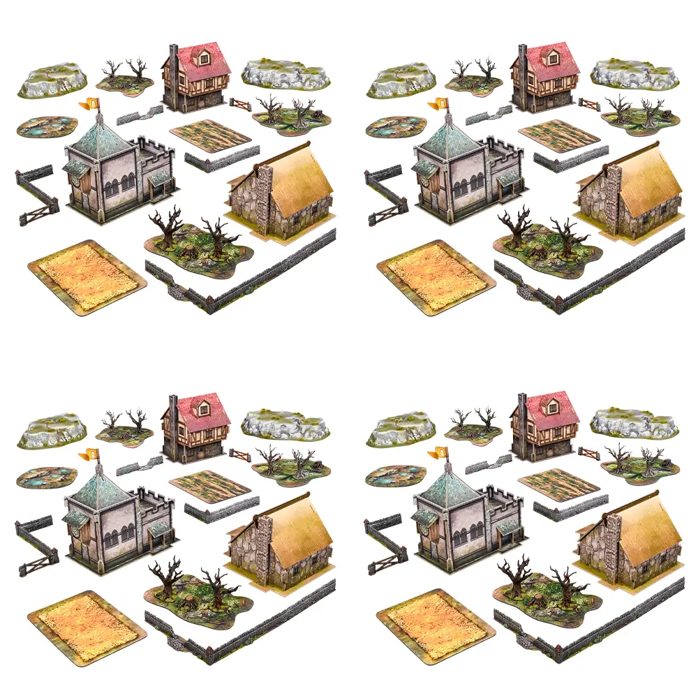 Fantasy Battlefield Terrain 4-Pack Gaming Club Bundle