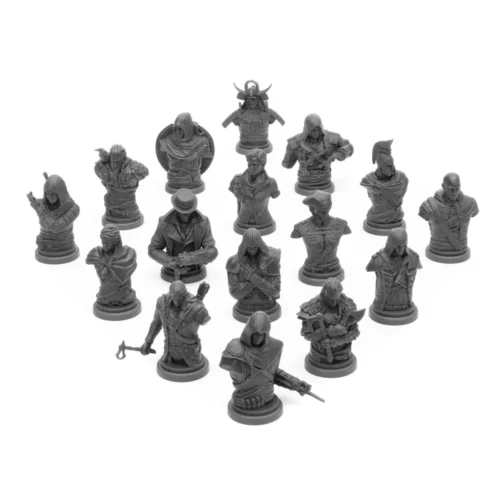 assassins creed animus the board game collectors edition product shot character busts arrayed full size square crop