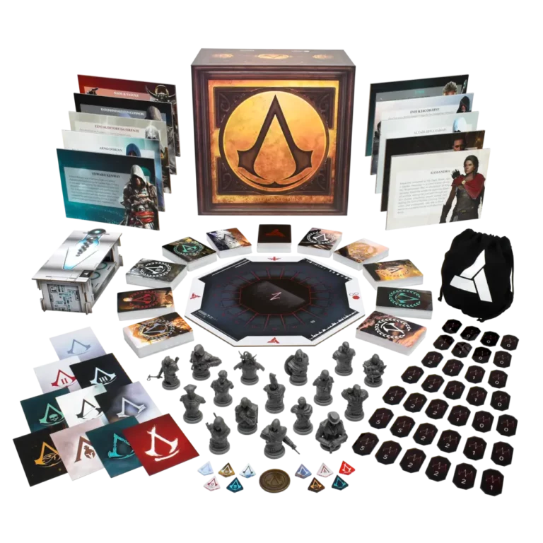 assassins creed animus the board game collectors edition product shot contents spread full size square crop