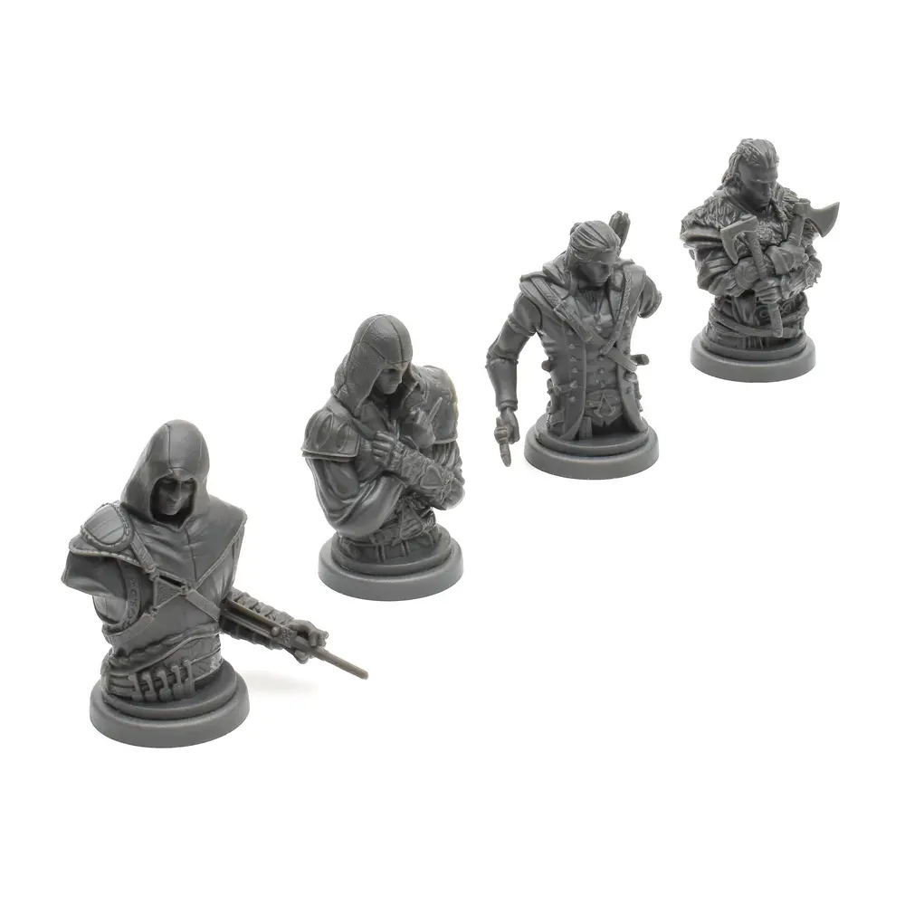 assassins creed animus the board game product shot character busts full size square crop