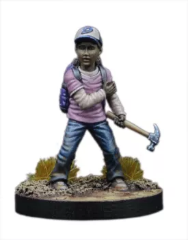 Lee and Clementine in The Walking Dead: All Out War from Mantic Games