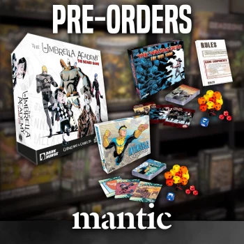 Umbrella Academy and Dice Game Pre-Orders