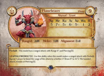 Kings of War Vanguard: Stat Card Preview